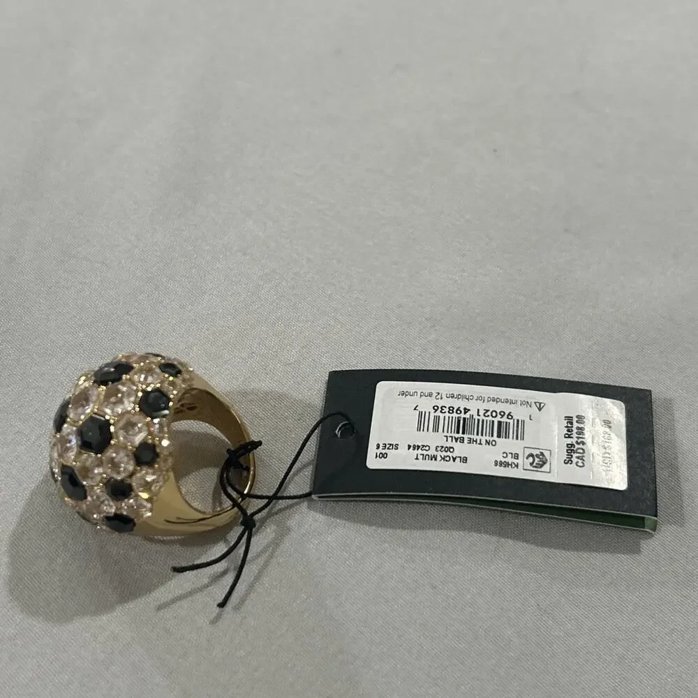 Kate Spade On The Ball Cocktail Ring Size 6 Soccer Ball